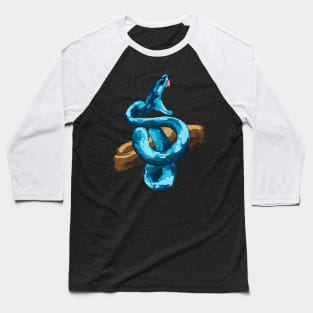 Cute Snake Unique Hand Drawn Art Gift Lover Snake Graphic Baseball T-Shirt